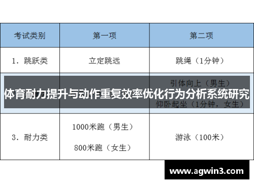 体育耐力提升与动作重复效率优化行为分析系统研究